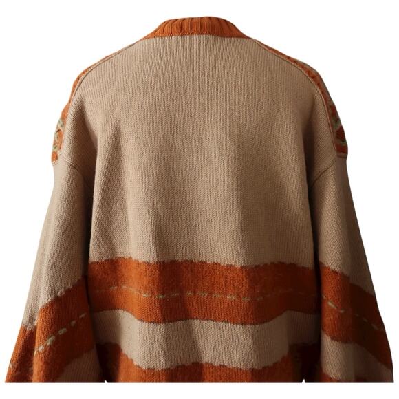 Alberta Ferretti Argyle Patterned Sweater In Orange Size 8 - Picture 10 of 10